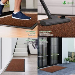 Lot De 2 Tapis De Porte Paillasson 40x60cm Marron-Noir(Lot De 2 Tapis De Porte Paillasson 40x60cm Marron Noir) -Boutique Vounot listing04 a38c60d7 220f 444a b8c8 b46215d6aadd