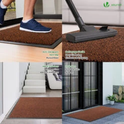 Tapis De Porte Paillasson 90x120cm Marron-Noir(Tapis De Porte Paillasson 90x120cm Marron Noir) -Boutique Vounot listing04 bae172aa 19ef 4421 a89e bef1d4fb157a