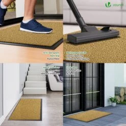 Lot De 2 Tapis De Porte Paillasson 60x90cm Beige(Lot De 2 Tapis De Porte Paillasson 60x90cm Beige) -Boutique Vounot listing04 c8cf6b02 f16a 4e6b 8f70 3781d55a7157 1