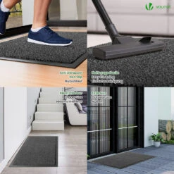 Lot De 2 Tapis De Porte Paillasson 60x90cm Gris-Noir(Lot De 2 Tapis De Porte Paillasson 60x90cm Gris Noir) -Boutique Vounot listing04 e33a7dab 3a29 472a 8420 77880f908779 1