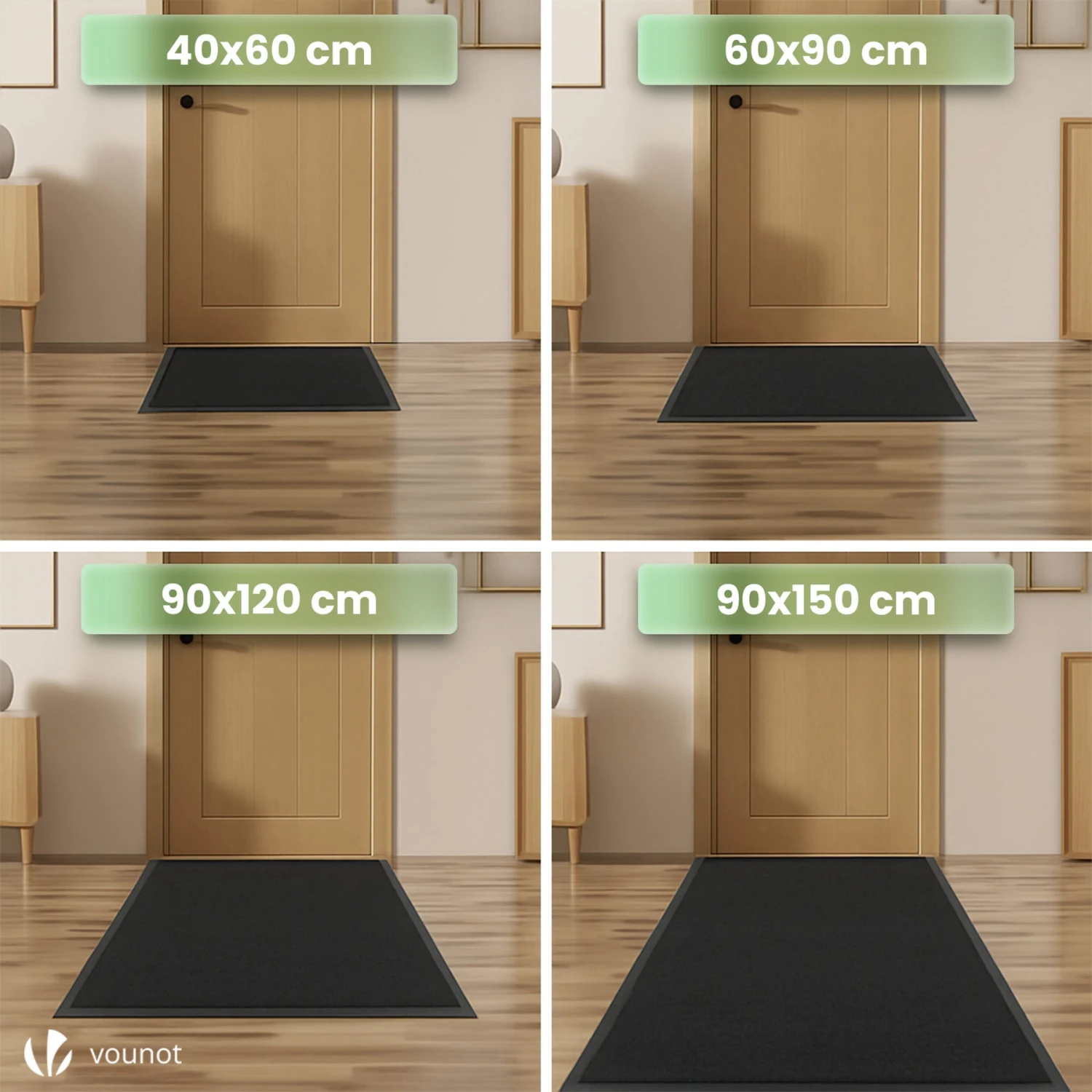 Lot De 2 Tapis De Porte Paillasson 40x60cm Noir(Lot De 2 Tapis De Porte Paillasson 40x60cm Noir 1) 5 Lot De 2 Tapis De Porte Paillasson 40x60cm Noir(Lot De 2 Tapis De Porte Paillasson 40x60cm Noir 1) – Image 5