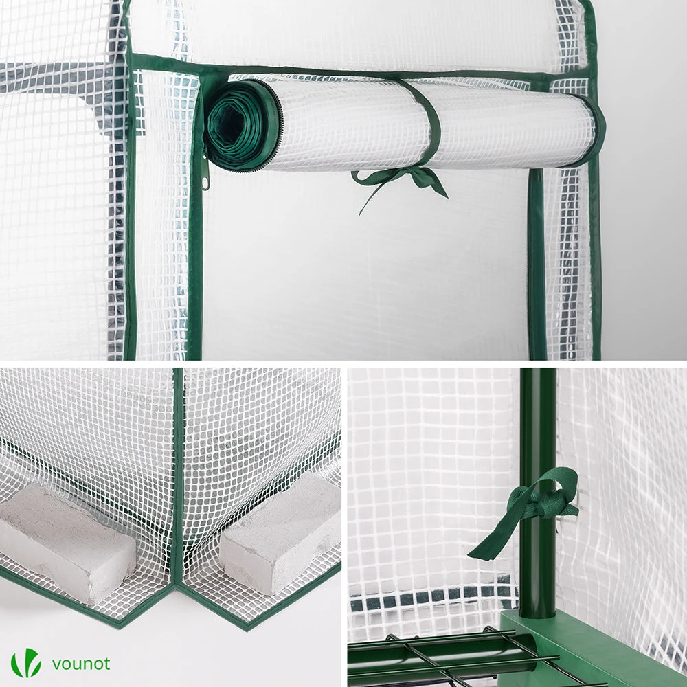 Serre De Jardin Avec Etageres Et Bache PE Renforcee 135gr/m2 69x49x193cm Blanc(Serre De Jardin Avec Etageres Et Bache Pe Renforcee 135gr M2 69x49x193cm Blanc) 5 Serre De Jardin Avec Etageres Et Bache PE Renforcee 135gr/m2 69x49x193cm Blanc(Serre De Jardin Avec Etageres Et Bache Pe Renforcee 135gr M2 69x49x193cm Blanc) – Image 5