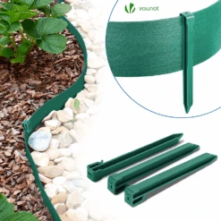 Bordure De Jardin PE Haute Flexible 20M Avec Piquets Vert(Bordure De Jardin Pe Haute Flexible 20m Avec Piquets Vert) -Boutique Vounot listing05 fe8f4053 afdc 484b a98c a42980922699