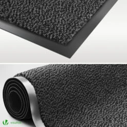 Lot De 2 Tapis De Porte Paillasson 60x90cm Gris-Noir(Lot De 2 Tapis De Porte Paillasson 60x90cm Gris Noir) -Boutique Vounot listing06 433365b8 f2d7 45d8 8a5f dcb80af2f79c 1