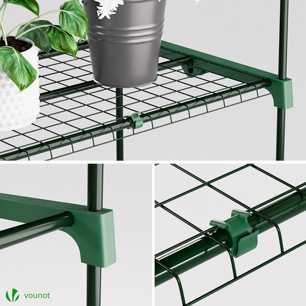 Serre De Jardin Avec Etageres Et Bache PE Renforcee 135gr/m2 69x49x193cm Blanc(Serre De Jardin Avec Etageres Et Bache Pe Renforcee 135gr M2 69x49x193cm Blanc) 6 Serre De Jardin Avec Etageres Et Bache PE Renforcee 135gr/m2 69x49x193cm Blanc(Serre De Jardin Avec Etageres Et Bache Pe Renforcee 135gr M2 69x49x193cm Blanc) – Image 6