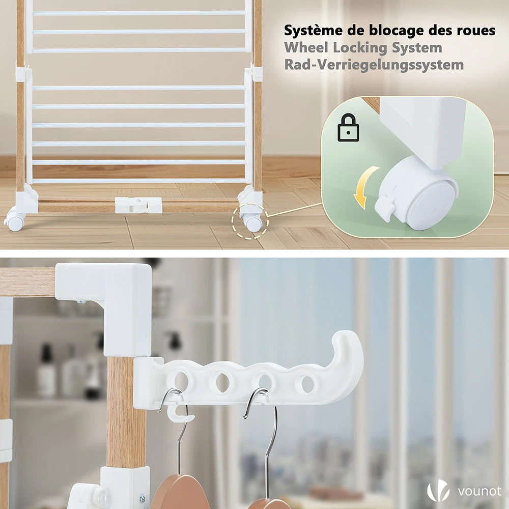 Sechoir A Linge Etendoir Tour Pliable 3 Niveaux 69x69x136 Cm Style Bois Blanc(Sechoir A Linge Etendoir Tour Pliable 3 Niveaux 69x69x136 Cm Style Bois Blanc) 6 Sechoir A Linge Etendoir Tour Pliable 3 Niveaux 69x69x136 Cm Style Bois Blanc(Sechoir A Linge Etendoir Tour Pliable 3 Niveaux 69x69x136 Cm Style Bois Blanc) – Image 6