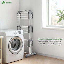 Sechoir A Linge Etendoir Extensible Et Pliable Grande Capacite Sechage 190x53x170cm Blanc(Sechoir A Linge Etendoir Extensible Et Pliable Grande Capacite Sechage 190x53x170cm Blanc) -Boutique Vounot listing06 dd99fe1d be08 46fb 987f 243606e0ce4e