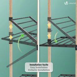 Sechoir A Linge Etendoir Tour Pliable 3 Niveaux 69x69x136 Cm Style Bois Noir(Sechoir A Linge Etendoir Tour Pliable 3 Niveaux 69x69x136 Cm Style Bois Noir) -Boutique Vounot listing07 0afee9c1 e088 4000 9e77 e164ee6280ef