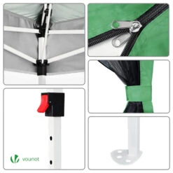 Tonnelle De Jardin Exterieure Pliable Avec Moustiquaire Pop Up 3.6x3.6m Vert(Tonnelle De Jardin Pop Up Avec Moustiquaire Vert) -Boutique Vounot listing07 9778fd47 12e2 4dce 8e71 51a35aab4965