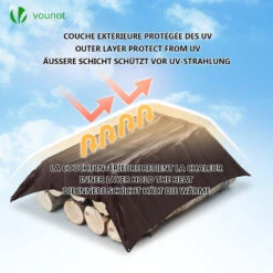 Bâche De Protection En Polyéthylène Resistant Et Impermeable 240g/m² Marron 1.5x6m(Bache De Protection En Polyethylene Resistant Et Impermeable 240g M Marron 1 5x6m) -Boutique Vounot listing07 a0056774 de6f 49e8 ada9 85146650d6ba