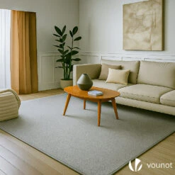 Tapis De Salon Poils Ras Doux Antiderapant 140x200cm Uni Gris(Tapis De Salon Poils Ras Doux Antiderapant 140x200cm Uni Gris) -Boutique Vounot picture7grey