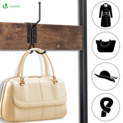 Porte Manteau Avec Banc Et Etageres Meuble Entrée 185x85x33cm(Porte Manteau Avec Banc Et Etageres Meuble Entree 185x85x33cm) -Boutique Vounot portemanteau 6