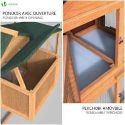 Poulailler En Bois XL Avec Pondoir Et Perchoir(Poulailler En Bois Xl Avec Pondoir Et Perchoir) -Boutique Vounot poulailler en bois 4 b1b6ba28 464a 4b69 ba50 ea1060bfbd24