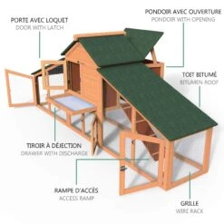 Poulailler En Bois XL Avec Pondoir Et Perchoir(Poulailler En Bois Xl Avec Pondoir Et Perchoir) -Boutique Vounot poulailler en bois 5 cade65cc 4c8e 4e1f 9cf4 1567827319c2