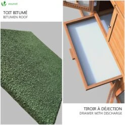 Poulailler En Bois XL Avec Pondoir Et Perchoir(Poulailler En Bois Xl Avec Pondoir Et Perchoir) -Boutique Vounot poulailler en bois 7 67200c6d 09be 43d0 a6ea aebd89befa28