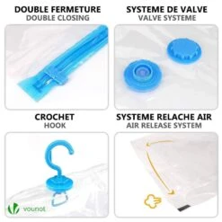 Sac De Rangement Sous Vide Aspirateur Lot De 22 Pcs(Sac De Rangement Sous Vide Aspirateur Lot De 22 Pcs) -Boutique Vounot sacs de rangement sacs sous vide 6 b841fa71 7d0c 4de8 a6bf f5ca22e4e89e