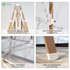 Séchoir à Linge Pliable Grande Capacite(Sechoir A Linge Pliable Grande Capacite) -Boutique Vounot sechoir a linge 3 a568ead2 d09d 4310 995a 5afb173f801c